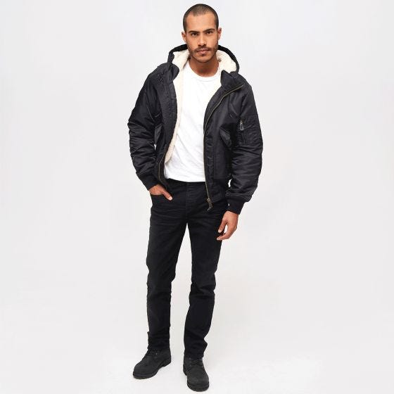 Brandit CWU Jack met capuchon - Zwart