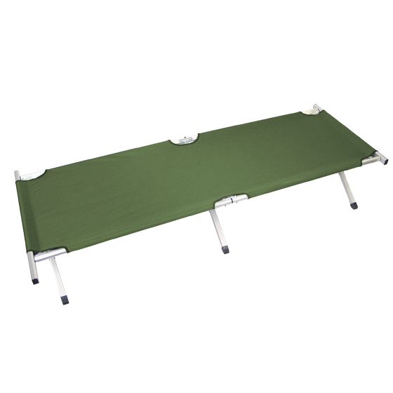 MFH US Aluminium Extra Long Veldbed - Olijf