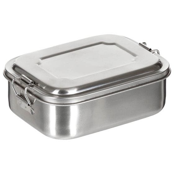 Fox Outdoor Roestvrijstalen lunchbox 18x14x6.5 cm