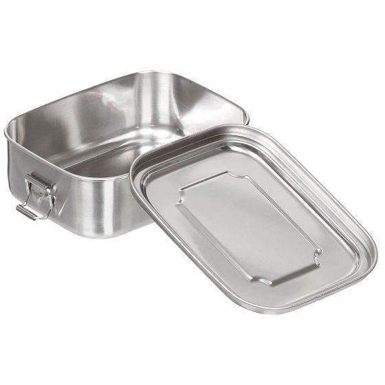 Fox Outdoor Roestvrijstalen lunchbox 18x14x6.5 cm