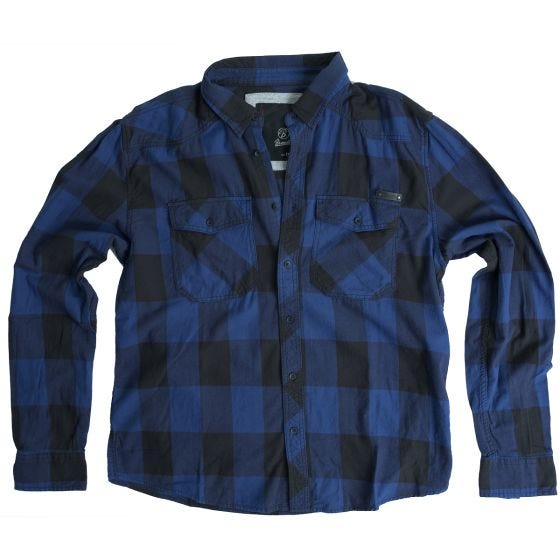 Brandit Geruite overhemd - Zwart/Blauw