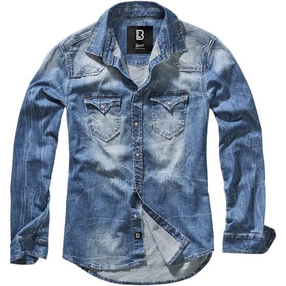 Brandit Riley Denim Overhemd - Denim Blue