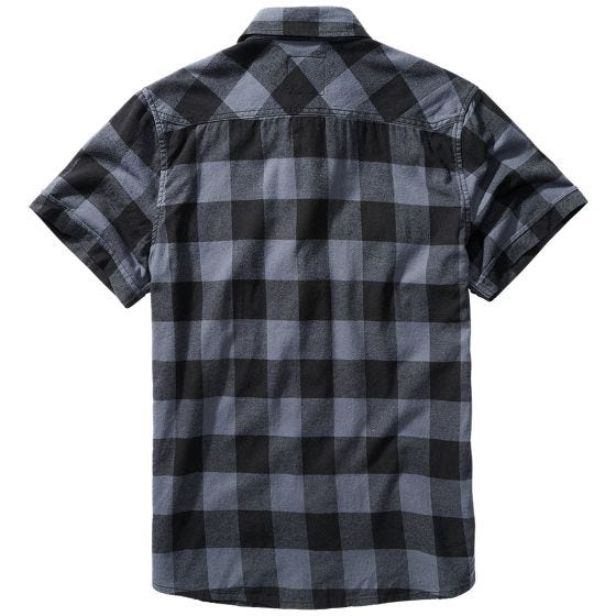 Brandit Half Sleeve Check Overhemd met korte mouwen - Zwart/Grijs