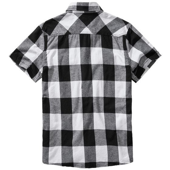 Brandit Half Sleeve Check Overhemd met korte mouwen - Wit/Zwart