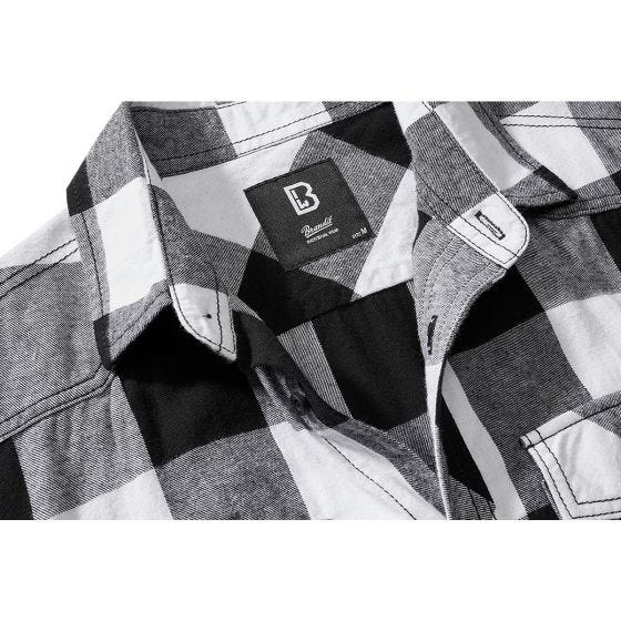 Brandit Half Sleeve Check Overhemd met korte mouwen - Wit/Zwart