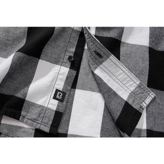 Brandit Half Sleeve Check Overhemd met korte mouwen - Wit/Zwart