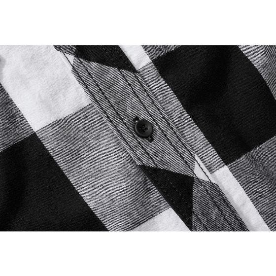 Brandit Half Sleeve Check Overhemd met korte mouwen - Wit/Zwart