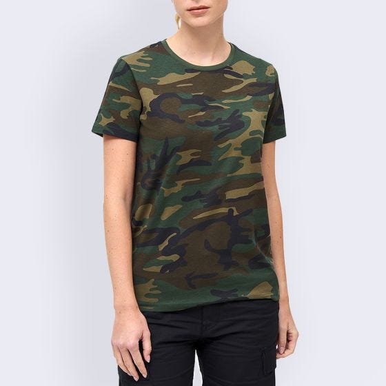 Brandit Dames T-shirt - Woodland Camo
