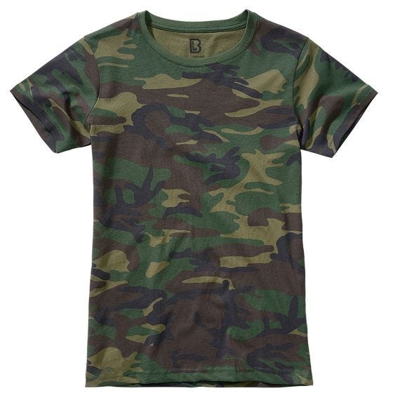 Brandit Dames T-shirt - Woodland Camo