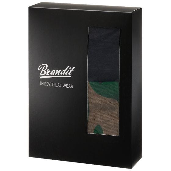 Brandit Logo Boxershorts Verpakking met Twee Stuks - Woodland/Zwart