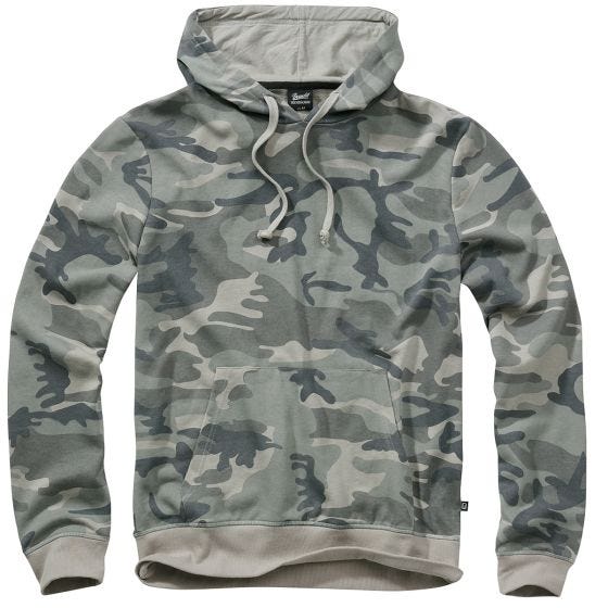 Brandit Sweathoody Hoodie - Grey Camo