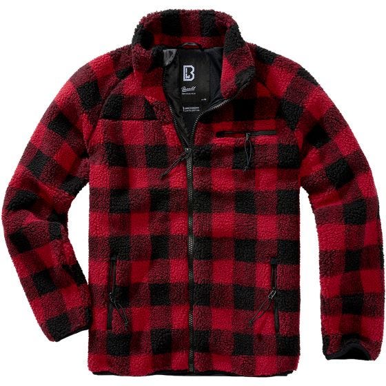 Brandit Teddyfleece Jack - Rood/Zwart