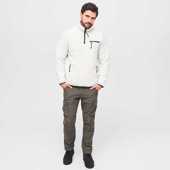 Brandit Teddyfleece Troyer Jack - Wit