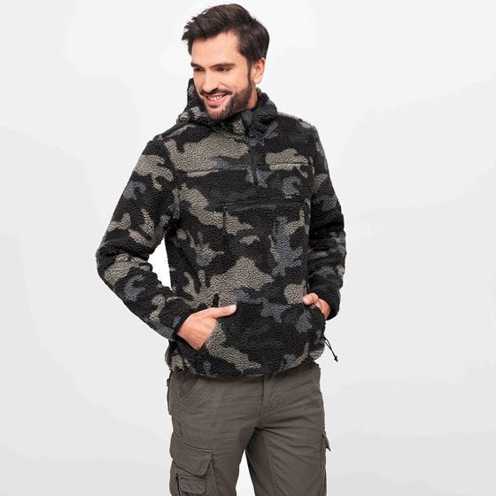 Brandit Teddyfleece Worker Trui - Dark Camo