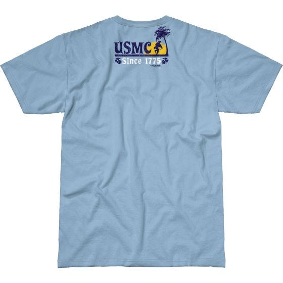 7.62 Design USMC Beach Party Battlespace T-Shirt Sky Blue