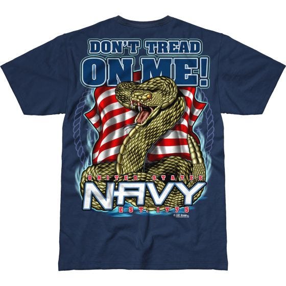 7.62 Design USN Don't Tread On Me Battlespace T-shirt - Navy