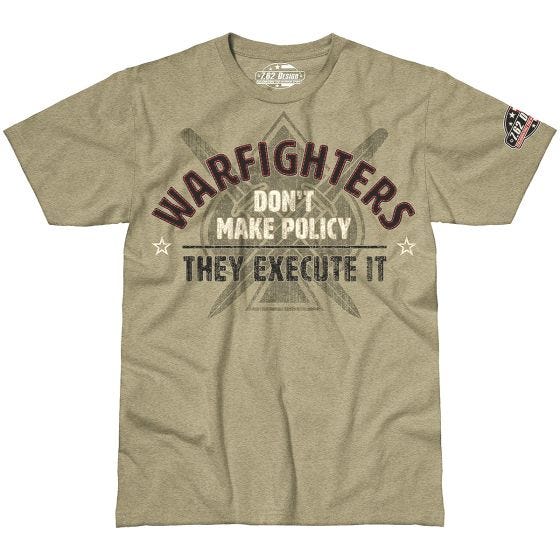 7.62 Design Warfighters Execute Polict T-shirt - Khaki Heather