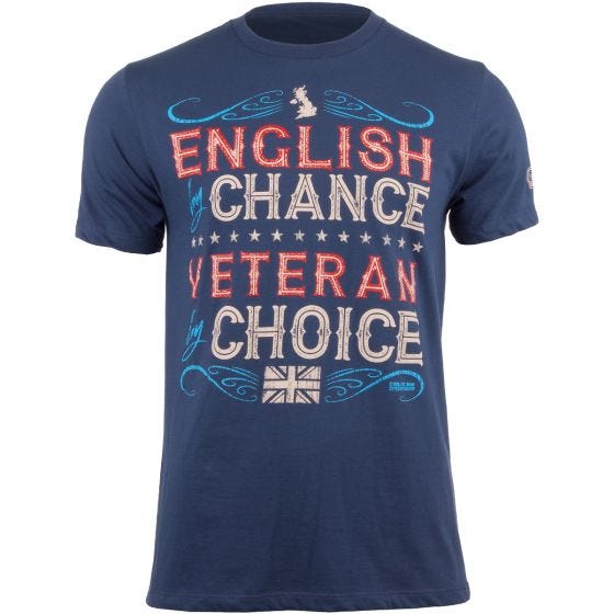 7.62 Design Veteran By Choice English T-shirt - Indigo Blue