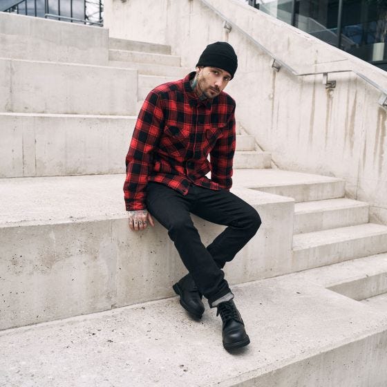 Brandit Lumber Jack - Rood/Zwart