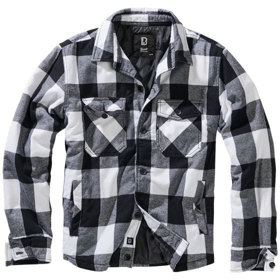 Brandit Lumber Jack - Wit/Zwart