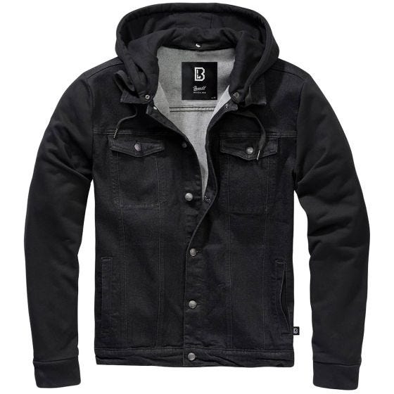 Brandit Sweat Cradock Denim Jack - Zwart/Zwart
