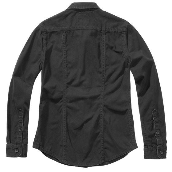 Brandit Dames Vintage Overhemd met lange mouwen - Zwart
