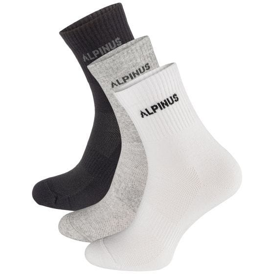 Alpinus Alpamayo 3-Pack Sokken - Zwart/Grijs /Wit