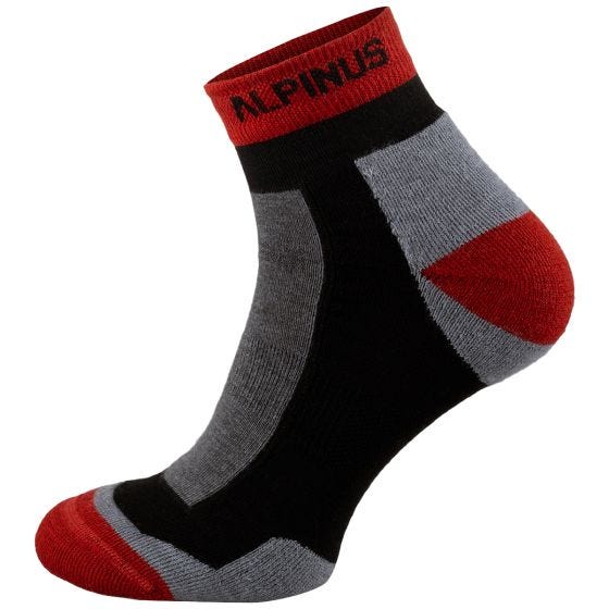 Alpinus Sveg Lage sokken - Grijs/Rood