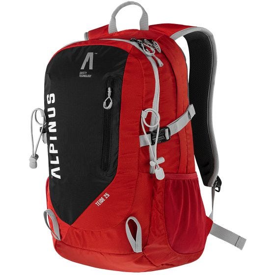 Alpinus Teide 25 Active Rugzak - Rood Zwart