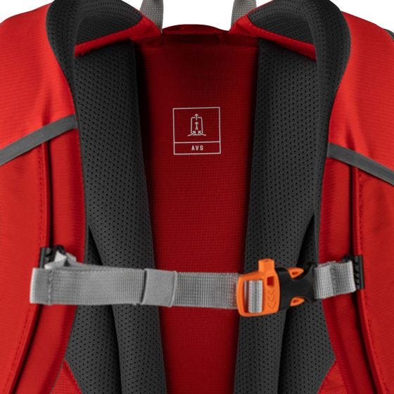Alpinus Teide 25 Active Rugzak - Rood Zwart