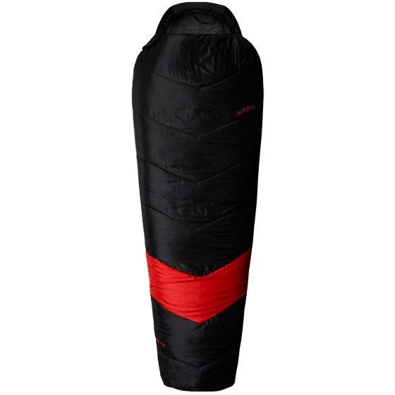 Alpinus Classic 1250 (Left) Slaapzak - Zwart/Rood