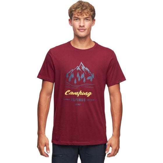 Alpinus Active Polaris II T-shirt Heren - Bordeauxrood