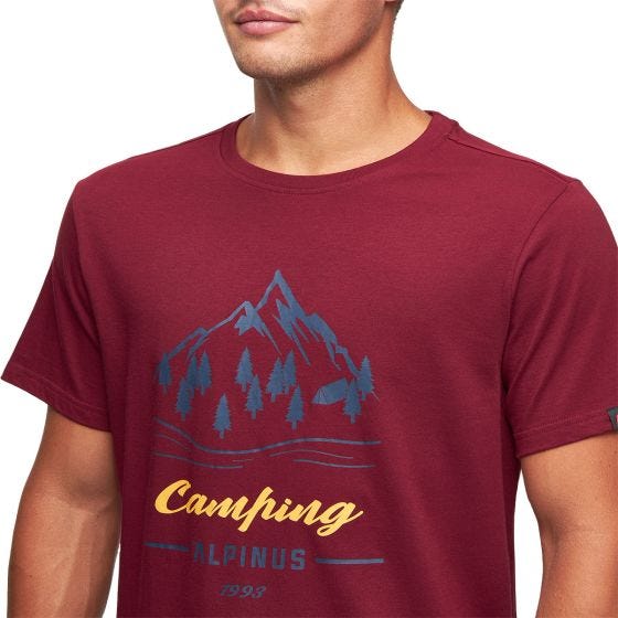 Alpinus Active Polaris II T-shirt Heren - Bordeauxrood