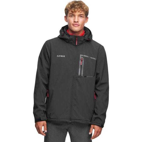 Alpinus City Stenshuvud Softshell jack Heren - Zwart