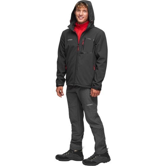 Alpinus City Stenshuvud Softshell jack Heren - Zwart