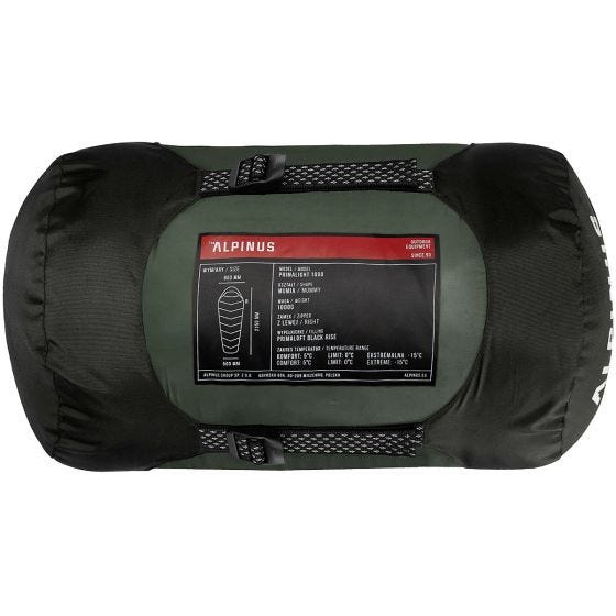 Alpinus Primalight 1000 (Left) Slaapzak - Groen