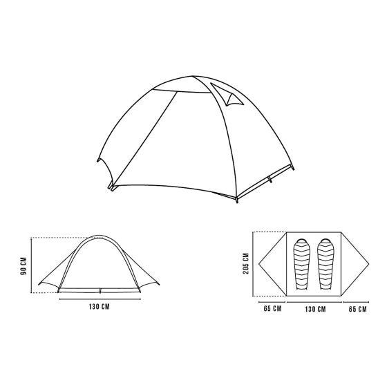 Alpinus VELEBIT 2 ALU Tent - Groen