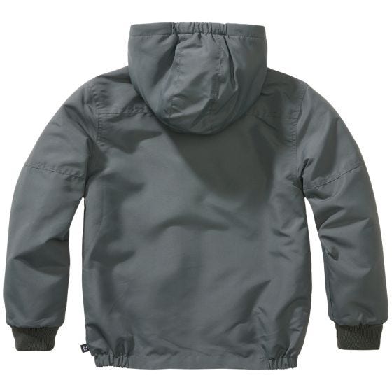 Brandit Kinderen Windbreaker Front Zip Jack - Antraciet