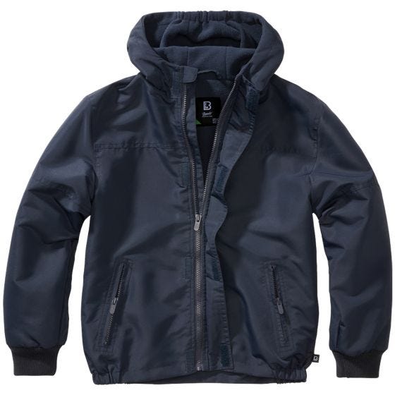 Brandit Kinderen Windbreaker Front Zip Jack - Navy