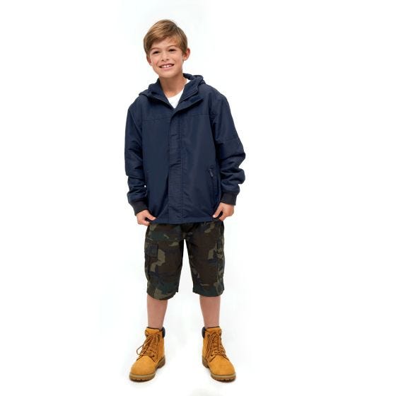 Brandit Kinderen Windbreaker Front Zip Jack - Navy