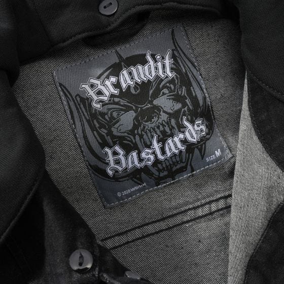 Brandit Motörhead Cradock Spijkerjasje - Zwart