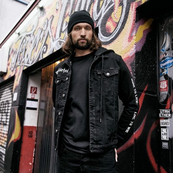 Brandit Motörhead Cradock Spijkerjasje - Zwart