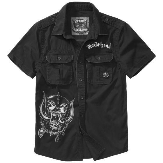Brandit Motörhead Vintage Overhemd met korte mouwen - Zwart