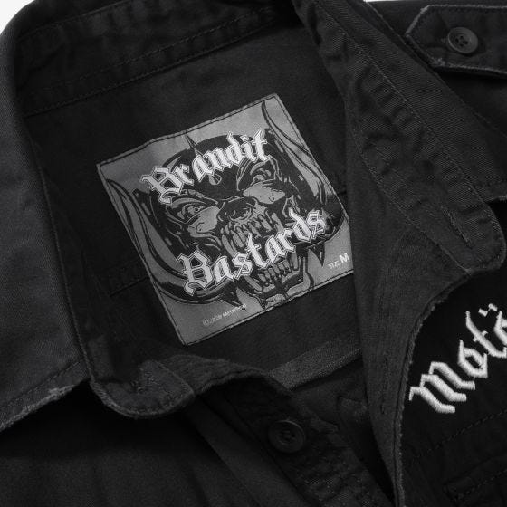 Brandit Motörhead Vintage Overhemd met korte mouwen - Zwart