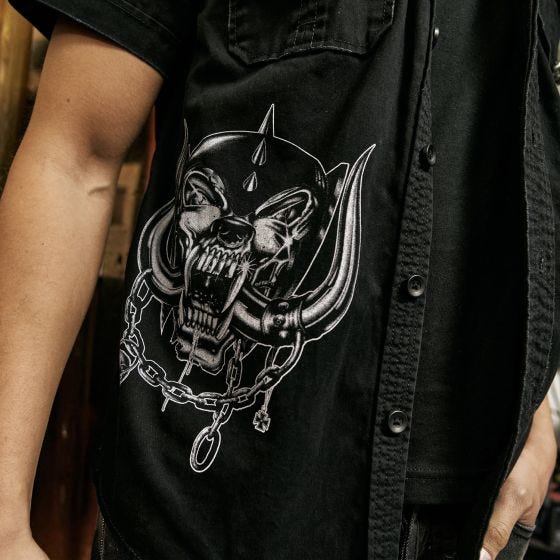 Brandit Motörhead Vintage Overhemd met korte mouwen - Zwart