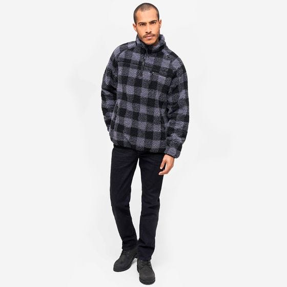Brandit Teddyfleece Troyer Jack - Zwart/Grijs