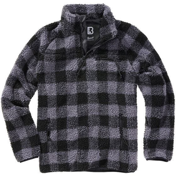 Brandit Teddyfleece Troyer Jack - Zwart/Grijs