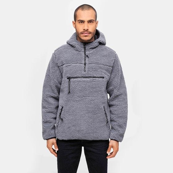 Brandit Teddyfleece Worker Trui - Antraciet