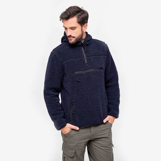 Brandit Teddyfleece Worker Trui - Navy