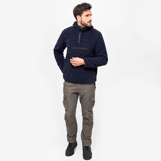 Brandit Teddyfleece Worker Trui - Navy